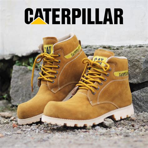 Jual Caterpillar Holton Kulit Suede Sepatu Boots Pria Safety Tracking