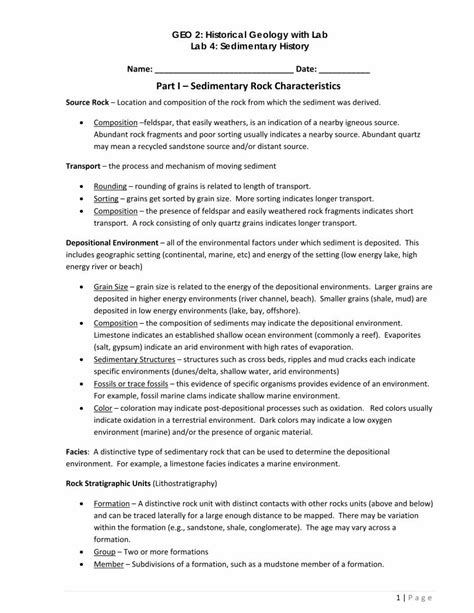 Pdf Part I Sedimentary Rock Characteristics Jay Patton