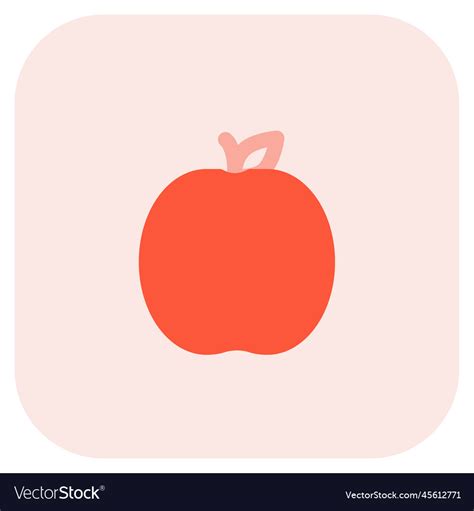 Wholesome Apple With Stem And Leaf Royalty Free Vector Image