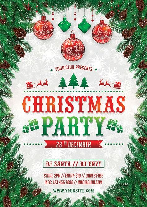 Christmas Party Flyer Christmas Flyer Christmas Flyer Template