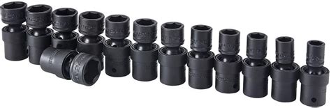 12 In Drive Metric Impact Swivel Socket Set 13 Piece