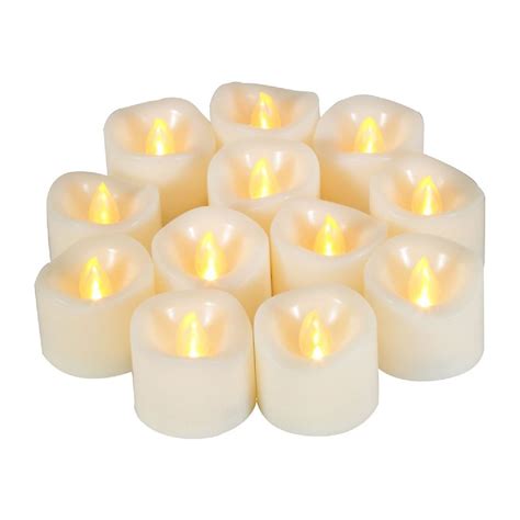 Flameless Led Tea Lights With Timer Realistic Flickering Electric Battery Operated Powered