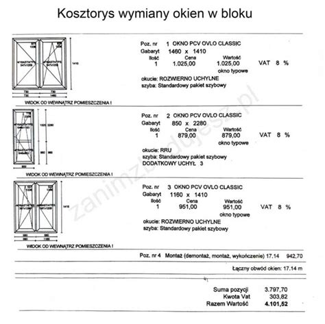 Ile kosztuje montaż okien cennik usług 2023 kosztorys