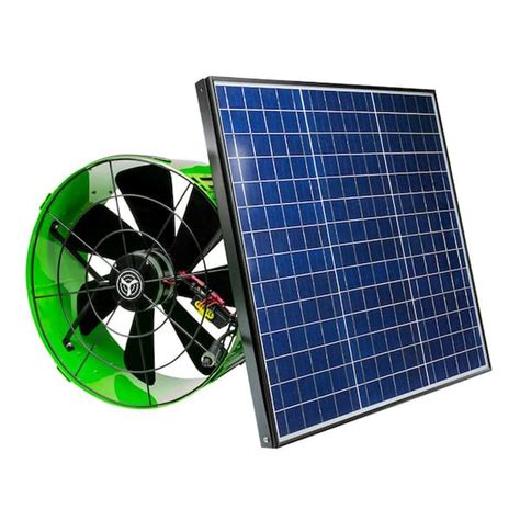 Quietcool 40 Watt Hybrid Solar Electric Powered Gable Mount Attic Fan With Included Inverter Afg