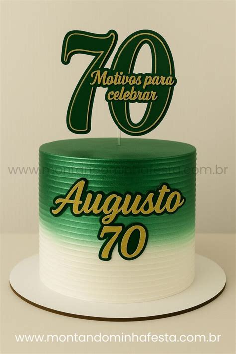 Tema Bolo 70 Anos Masculino - Ideias de Bolo Masculino Adulto – Estilos Criativos e Elegantes