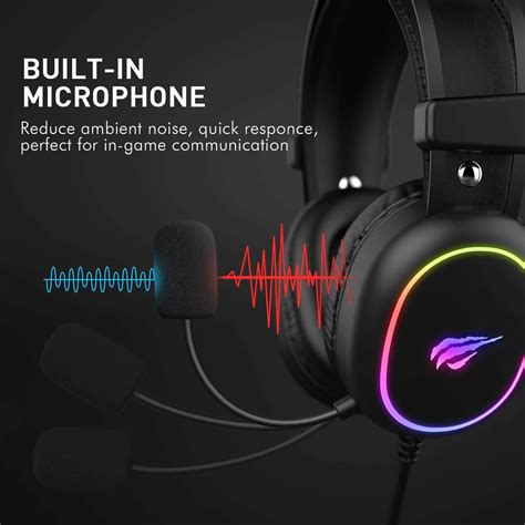 HAVIT H2016D RGB Wired Gaming Headset with Microphone Stereo Surround ...