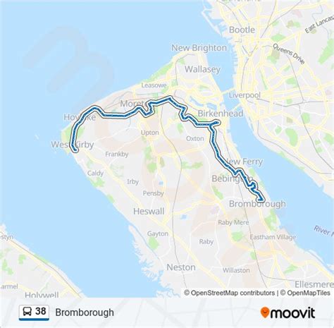 38 Route Schedules Stops Maps Bromborough Updated