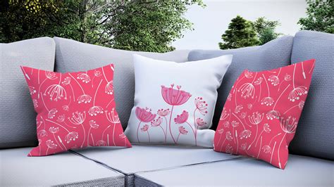 Wildflowers Pink Quick Dry Outdoor Cushion Rooms By Me