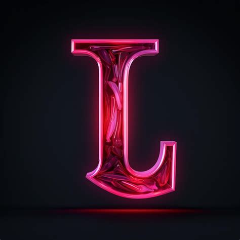 Premium Photo Letter L Neon Art