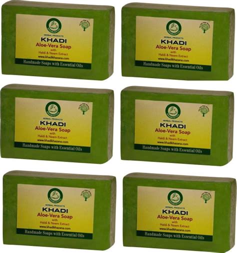 Khadi Pure Aloe Vera Soap G Pack Of Soap Herbal Soap Bath