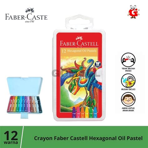 Jual Crayon Krayon Faber Castell Hexagonal Oil Pastel 12 Warna