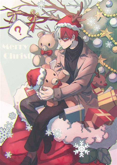 Character Todoroki Shouto Merry Christmas Anime Anime Boy Boku No Hero Academia