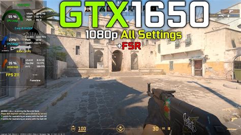 Counter Strike 2 GTX 1650 1080p All Settings FSR YouTube