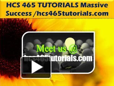 PPT HCS 465 TUTORIALS Massive Success Hcs465tutorials PowerPoint