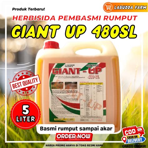 Jual Herbisida Giant Up 480 SL Herbisida Rumput Kemasan 5 Liter