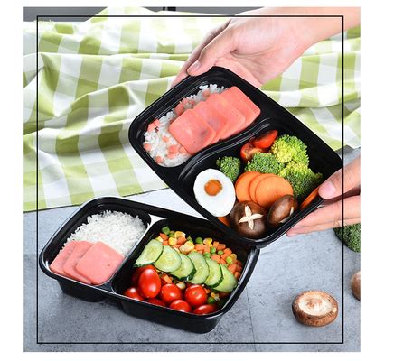 Microwavable Take Out Pp Disposable Plastic Food Containers With Lid