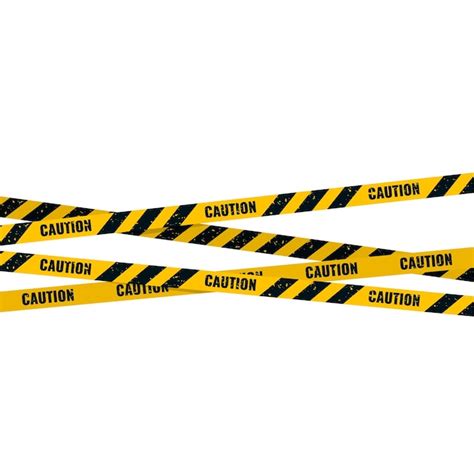 Premium Vector Caution Tape Caution Yellow Warning Lines Isolated On