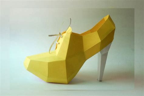 Diy Papercraft High Heel Ankle Boot Diy Papercraf Papercraft Shoe