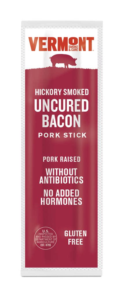 Hickory Smoked Uncured Bacon Pork Stick Minis 96 Ct Vsc