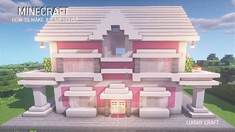 Tutorial De Minecraft Casa Moderna Color Rosa Minecraft YouTube