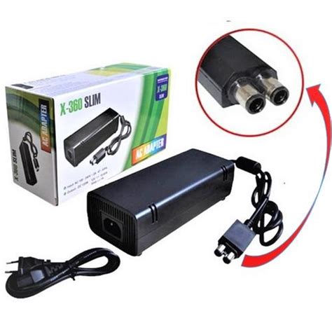 Fonte Para Xbox 360 Slim 2 Pinos Led 135w 110v 220v Bivolt em Promoção