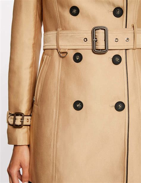 Trench droit boutonné et ceinturé beige femme Morgan