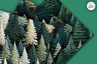 Knitted Pine Trees Forest Patterns Graphic By Pattern Universe