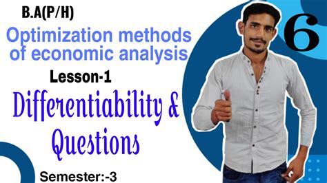 Differentiability Questions Of Differentiability Optimization