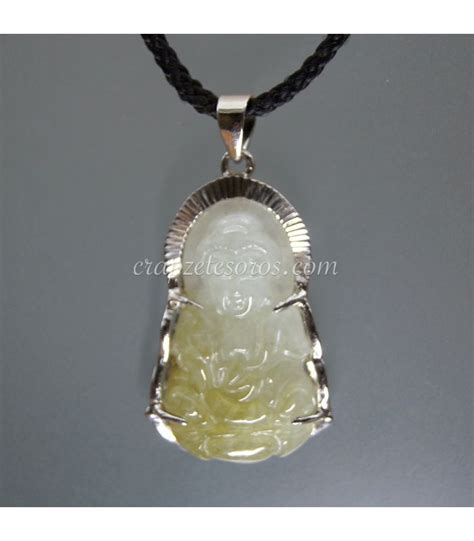 Kuan Yin De Jade En Colgante De Plata De Ley Colgantes Con Minerales