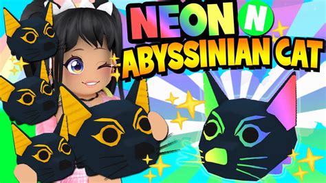 Making The First Neon Abyssinian Cat In Adopt Me Update Roblox