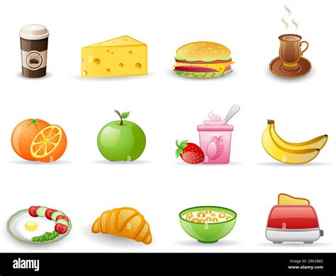 Breakfast Icon Set Stock Vector Image Art Alamy