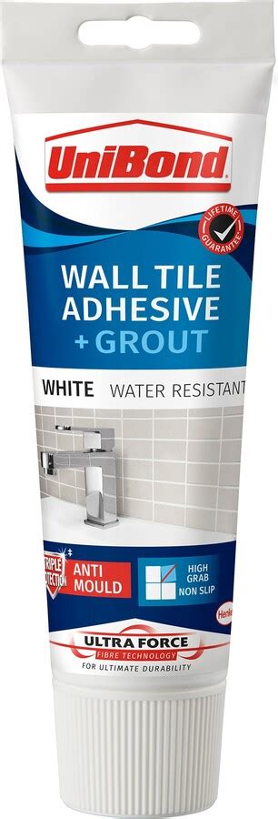 UniBond UltraForce Wall Tile Adhesive Grout Tube 300g White