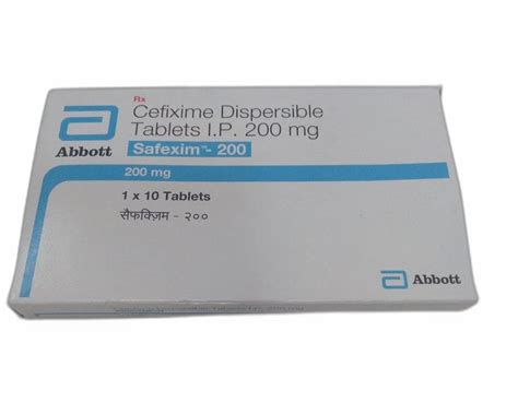 Safexim 200mg Cefixime Dispersible Tablet IP At Rs 130 Box In Ahmedabad