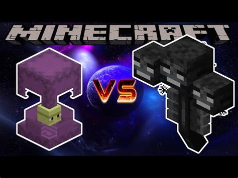 Shulker Vs Wither Minecraft Mob Battle Youtube