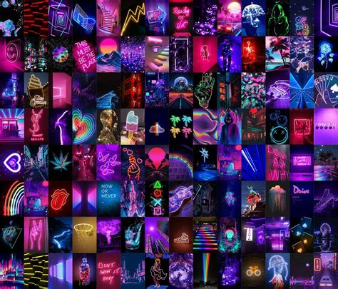 Neon Collage Wallpapers 4k HD Neon Collage Backgrounds On WallpaperBat