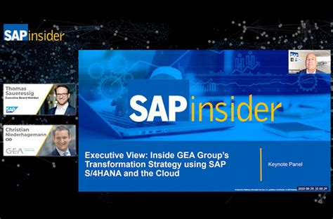 Executive View Inside GEA Groups Transformation Strategy Using SAP S