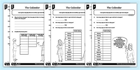 The Calendar Differentiated Worksheets Teacher Made