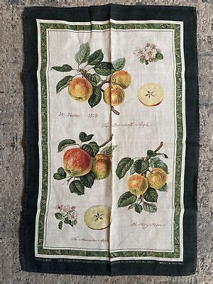 Vintage RHS Apple Irish Linen Tea Towel Never Used EBay