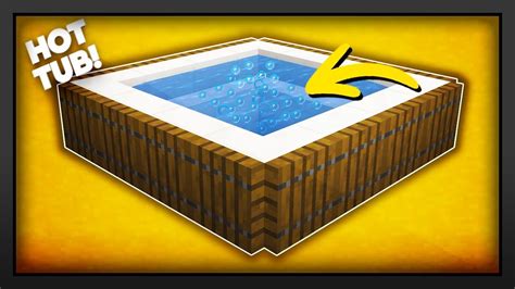 Minecraft How To Make A New Working Hot Tub Youtube