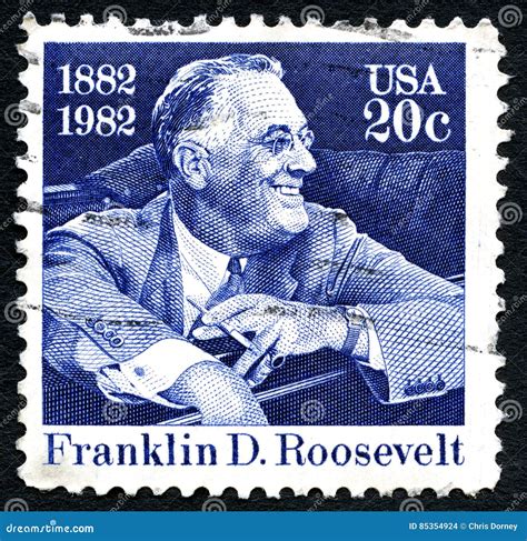 Franklin D Roosevelt Us Postage Stamp Editorial Stock Image Image Of