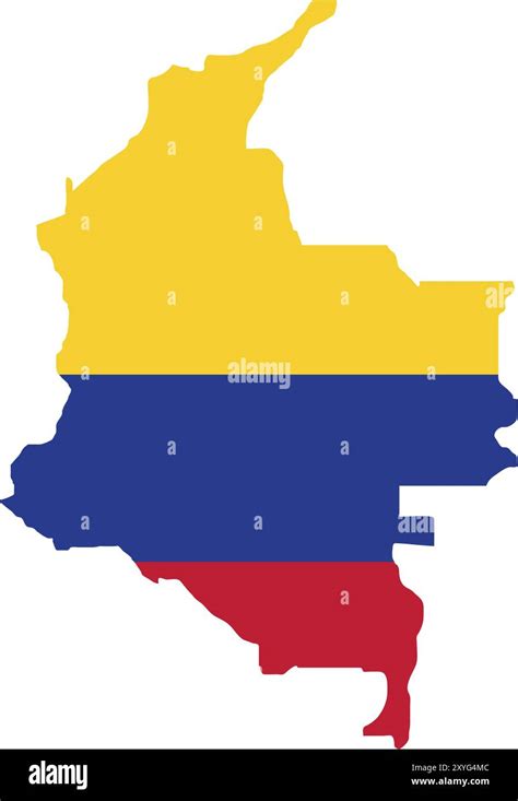 Colombia Flag in Colombia Map, Colombia Map with Flag, Country Map, Colombia with Flag, Nation ...