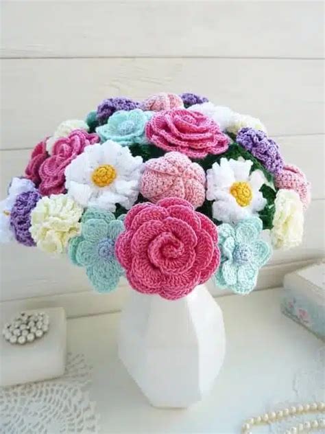 Most Beautiful Crochet Flower Bouquet Patterns Zamiguz Crochet