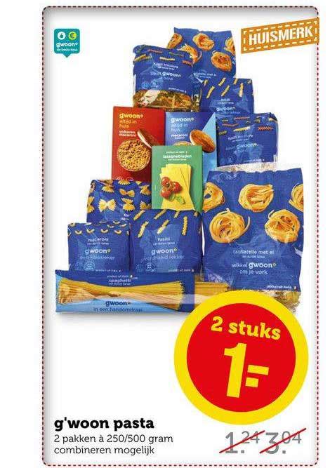 G Woon Pasta Aanbieding Bij Coop Compact Folders Nl