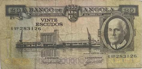 Billete Antiguo De Angola 20 Escudos 1962 Meses sin interés