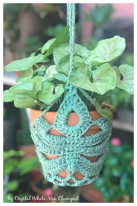 Hanging Pot Holder Free Crochet Pattern Crochet Plant Hanger