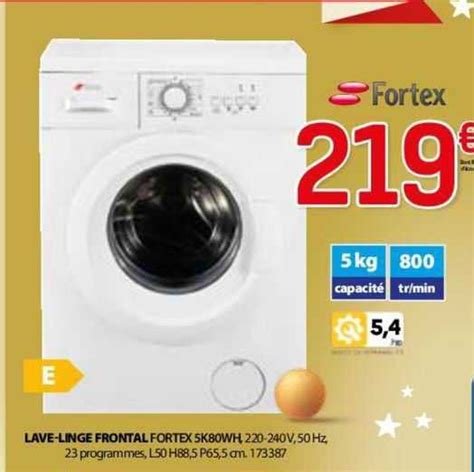 Promo Lave Linge Frontal Fortex Chez But Icatalogue Fr