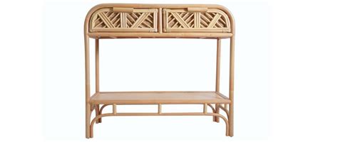 Console En Rotin Avec Tiroirs L90 Cm Galon Miliboo