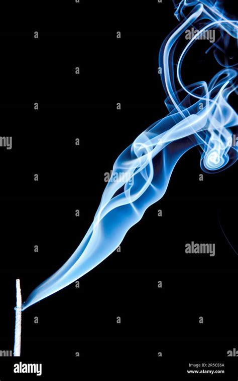 Incense Stick Smoke Trail Stock Photo Alamy