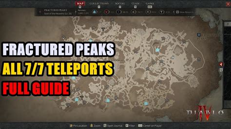 All Fractured Peaks Teleport Waypoints Diablo 4 Youtube