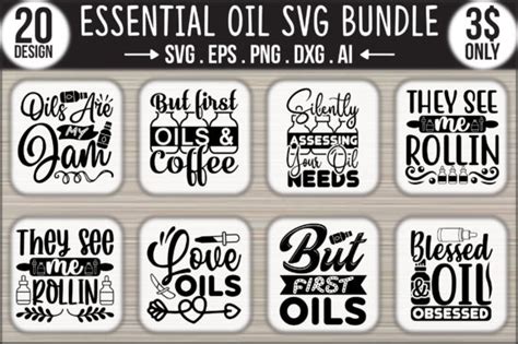 Essential Oil Svg Bundle Graphic By Designshark Creative Fabrica